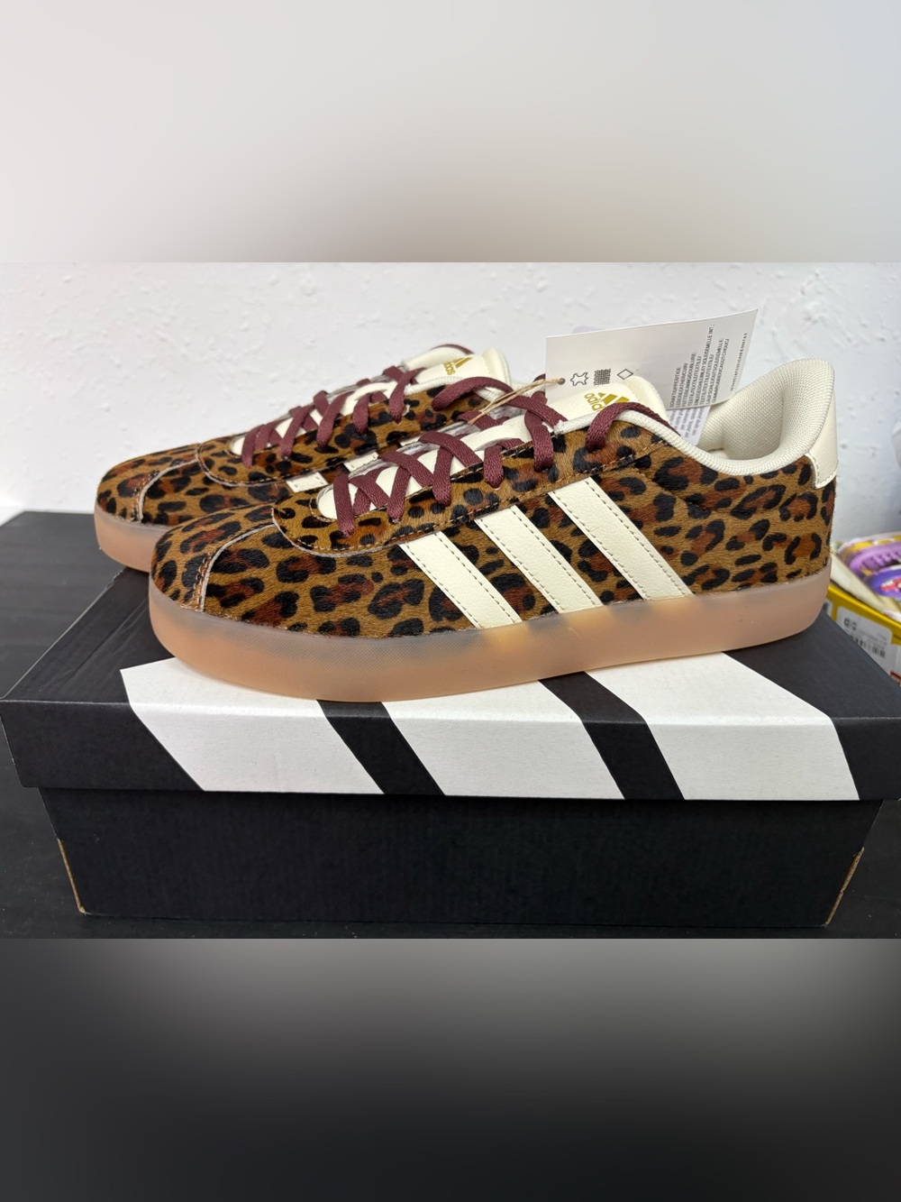 GIRLS ANIMAL PRINT VL COURT 3.0 K SHOES SIZE 7 (LA1816)